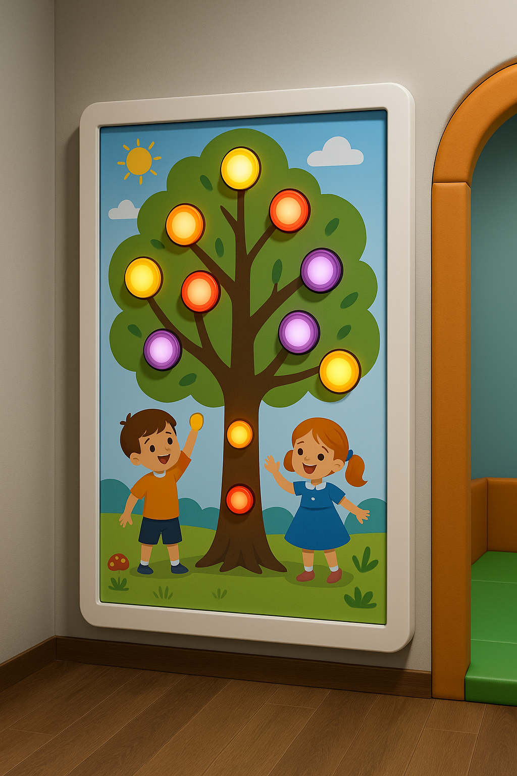 Интерактивная панель «Дерево Света» — детский световой арт-объект для игровых зон