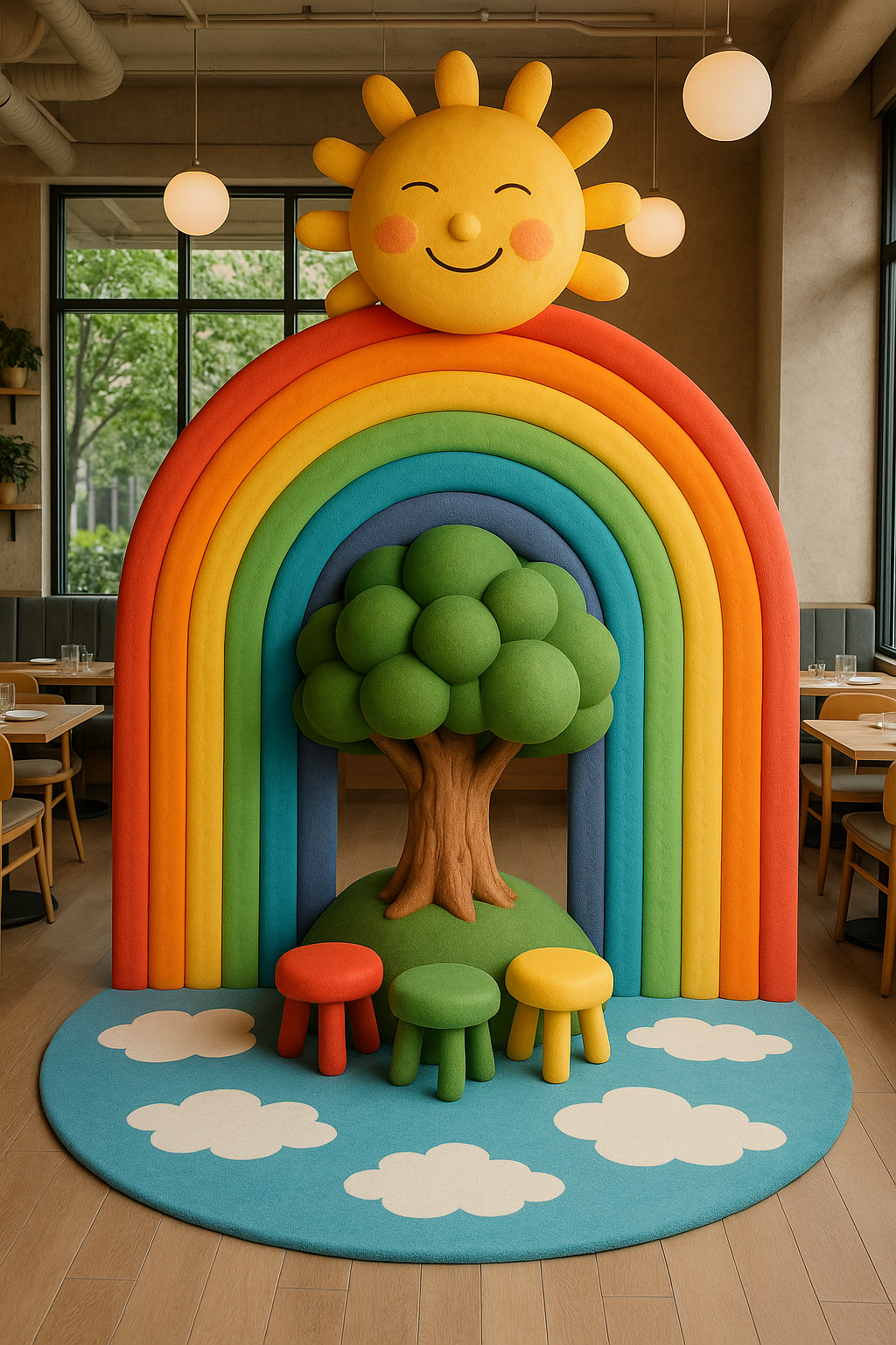 Арт-объект «Красная Петель» — интерьерная скульптура для ресторанов и премиальных пространств