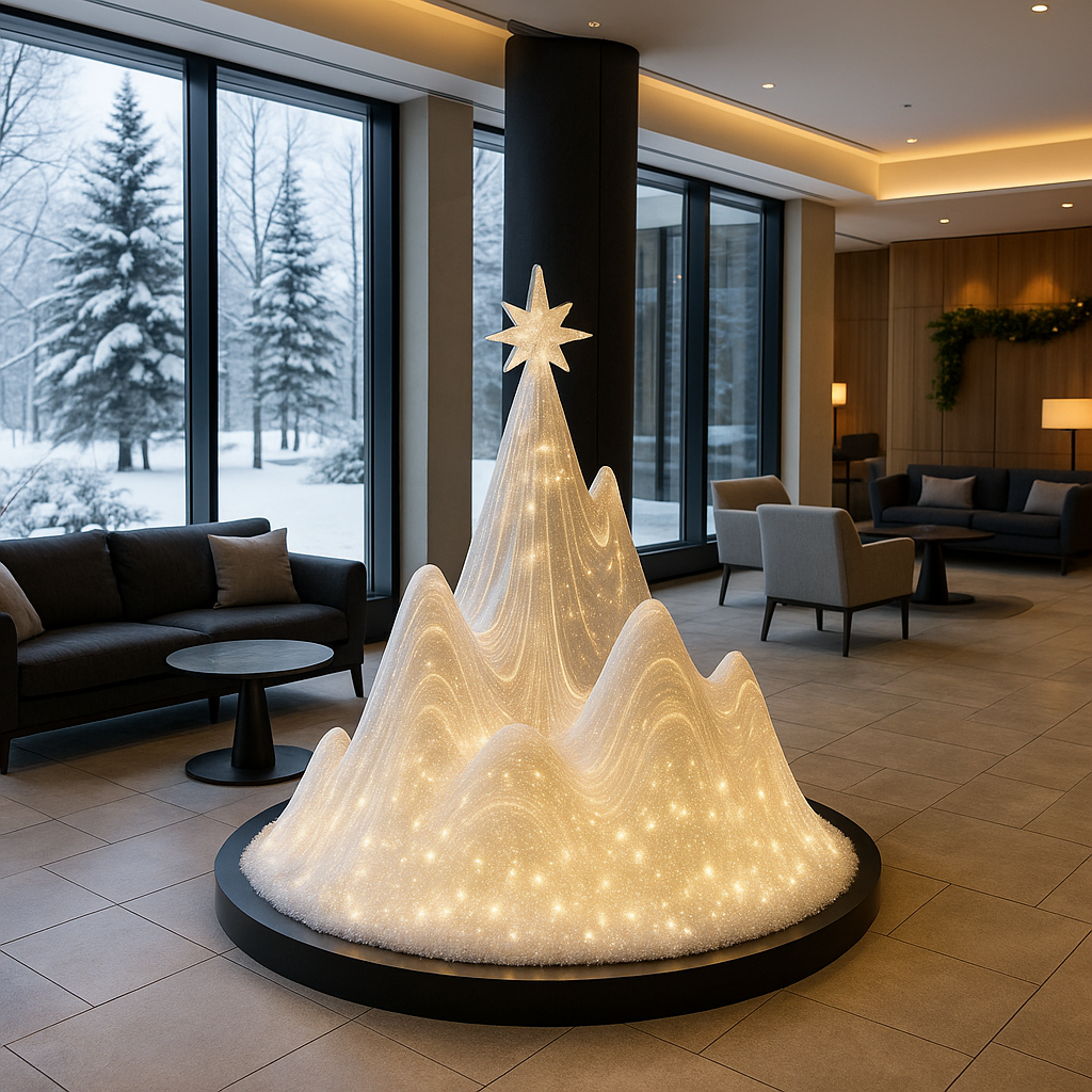 Арт-объект «Сияющая Гора» — световая новогодняя скульптура