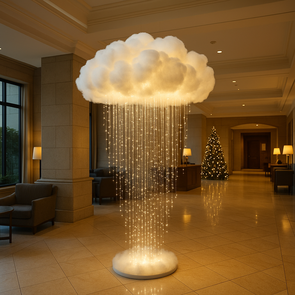 Арт-объект «Световое Облако XXL» — крупная интерьерная инсталляция с каскадом огней